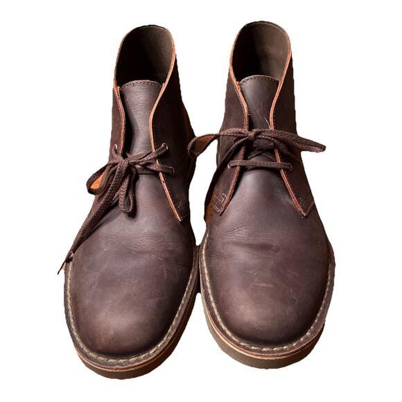 Clarks Originals Desert Boot Bushera 2 Chukka Beeswax Dark Brown Leather Sz 11 - Picture 2 of 5